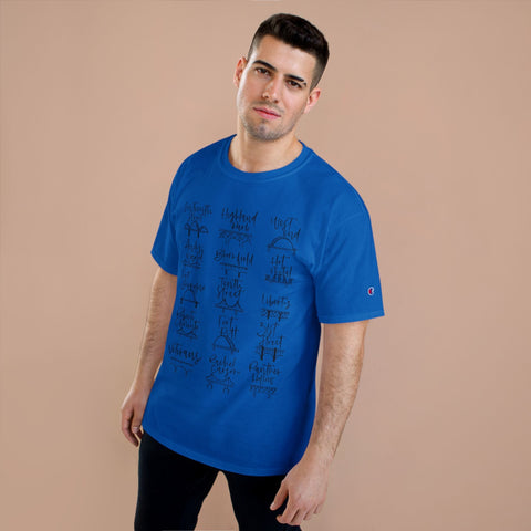 Pittsburgh Bridges Doodle - Champion T-Shirt T-Shirt - YinzerShop