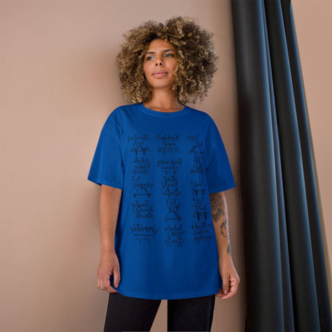Pittsburgh Bridges Doodle - Champion T-Shirt T-Shirt - YinzerShop