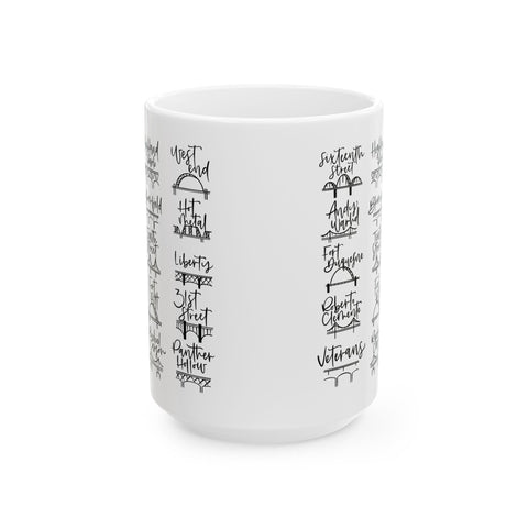 Pittsburgh Bridges Doodle - Coffee Mugs (11oz, 15oz) Mug - YinzerShop