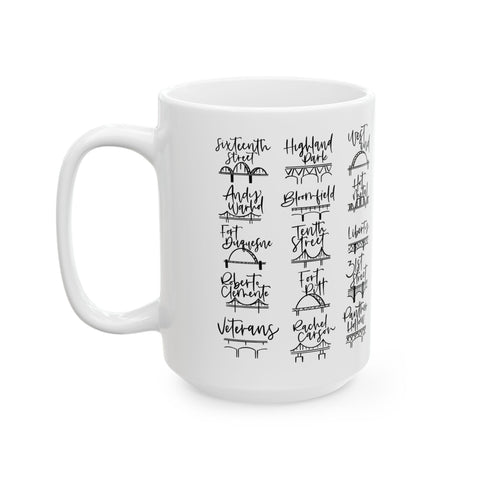 Pittsburgh Bridges Doodle - Coffee Mugs (11oz, 15oz) Mug - YinzerShop