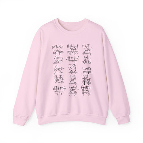 Pittsburgh Bridges Doodle - Heavy Blend™ Crewneck Sweatshirt Sweatshirt - YinzerShop