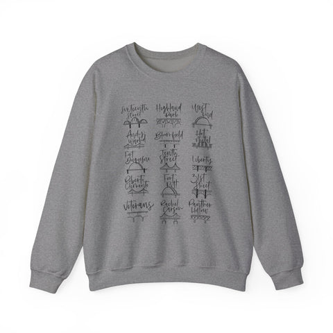 Pittsburgh Bridges Doodle - Heavy Blend™ Crewneck Sweatshirt Sweatshirt - YinzerShop