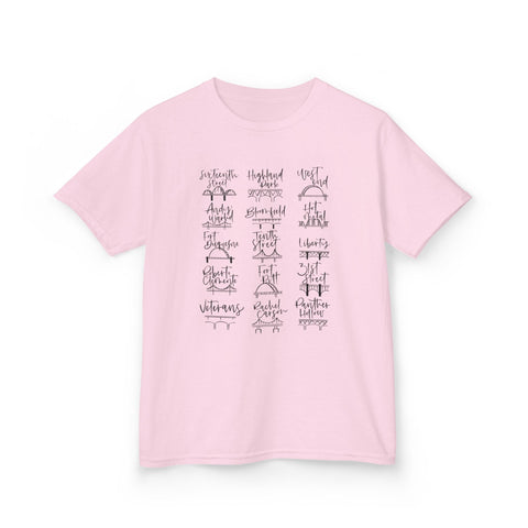 Pittsburgh Bridges Doodle - Kids Graphic T-Shirt Kids Apparel - YinzerShop