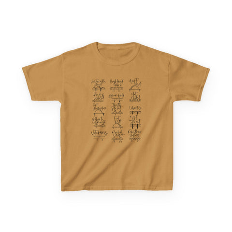 Pittsburgh Bridges Doodle - Kids Graphic T-Shirt Kids Apparel - YinzerShop