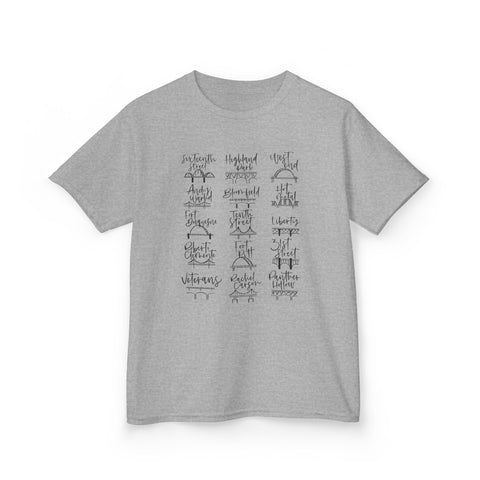 Pittsburgh Bridges Doodle - Kids Graphic T-Shirt Kids Apparel - YinzerShop