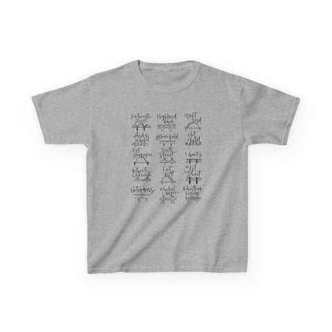 Pittsburgh Bridges Doodle - Kids Graphic T-Shirt Kids Apparel - YinzerShop