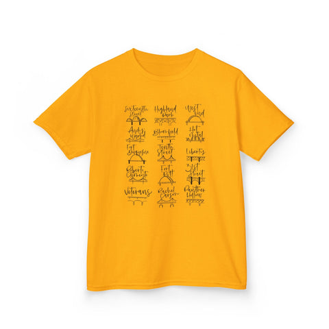 Pittsburgh Bridges Doodle - Kids Graphic T-Shirt Kids Apparel - YinzerShop