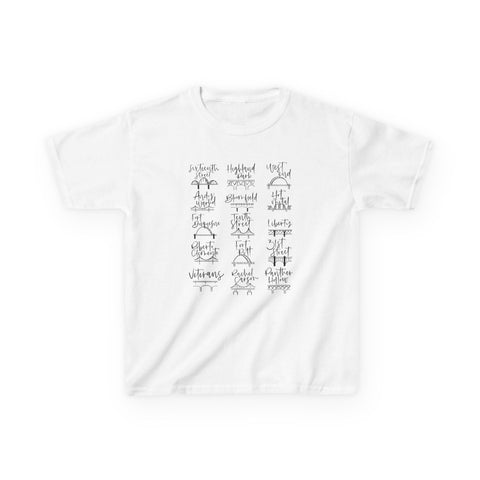 Pittsburgh Bridges Doodle - Kids Graphic T-Shirt Kids Apparel - YinzerShop