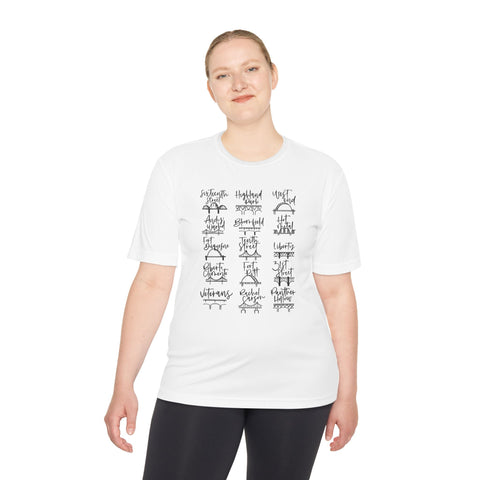 Pittsburgh Bridges Doodle - Sport-Tek Unisex Moisture Wicking Tee T-Shirt - YinzerShop