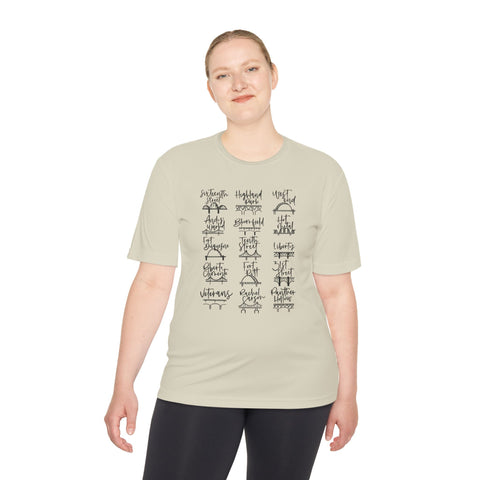 Pittsburgh Bridges Doodle - Sport-Tek Unisex Moisture Wicking Tee T-Shirt - YinzerShop