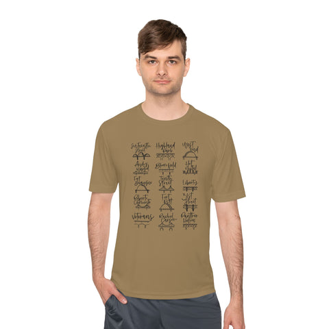 Pittsburgh Bridges Doodle - Sport-Tek Unisex Moisture Wicking Tee T-Shirt - YinzerShop