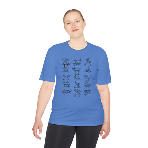 Pittsburgh Bridges Doodle - Sport-Tek Unisex Moisture Wicking Tee T-Shirt - YinzerShop