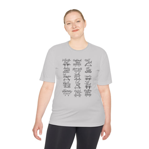Pittsburgh Bridges Doodle - Sport-Tek Unisex Moisture Wicking Tee T-Shirt - YinzerShop