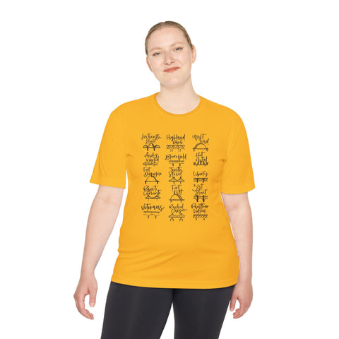 Pittsburgh Bridges Doodle - Sport-Tek Unisex Moisture Wicking Tee T-Shirt - YinzerShop