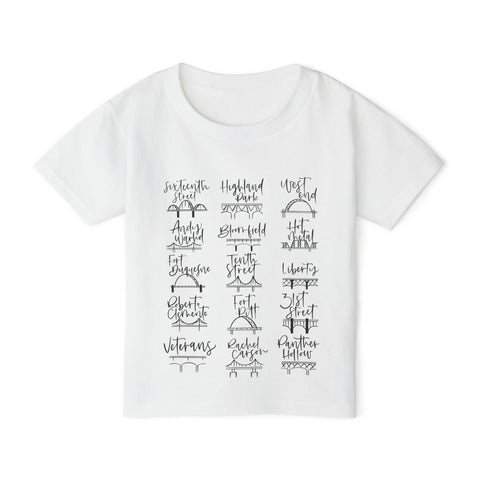 Pittsburgh Bridges Doodle - Toddler T-Shirt Kids Apparel - YinzerShop