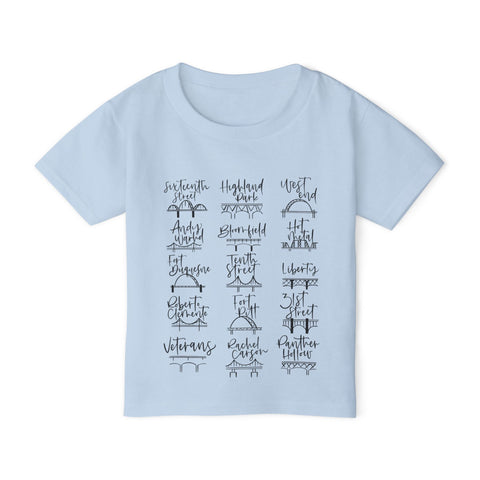 Pittsburgh Bridges Doodle - Toddler T-Shirt Kids Apparel - YinzerShop