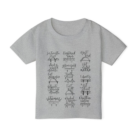 Pittsburgh Bridges Doodle - Toddler T-Shirt Kids Apparel - YinzerShop