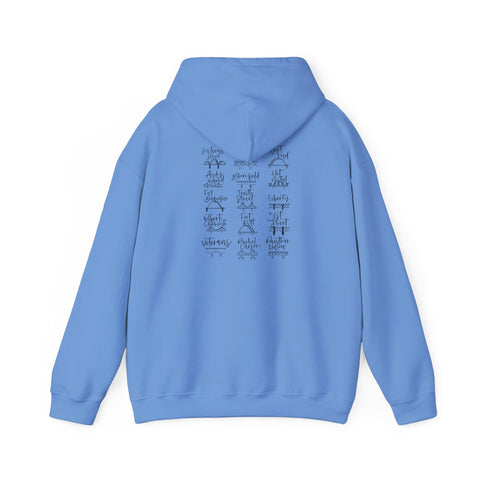 Pittsburgh Bridges Doodle - Unisex Heavy Blend™ Hooded Sweatshirt Hoodie - YinzerShop