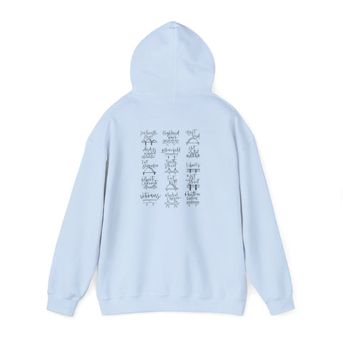 Pittsburgh Bridges Doodle - Unisex Heavy Blend™ Hooded Sweatshirt Hoodie - YinzerShop