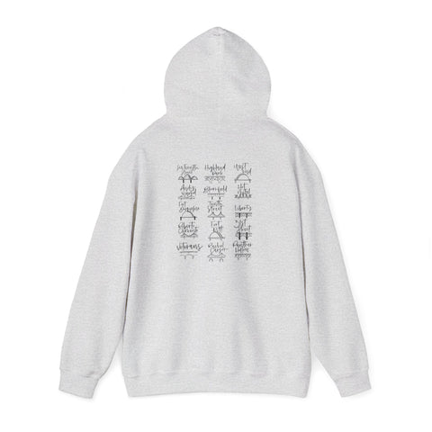 Pittsburgh Bridges Doodle - Unisex Heavy Blend™ Hooded Sweatshirt Hoodie - YinzerShop