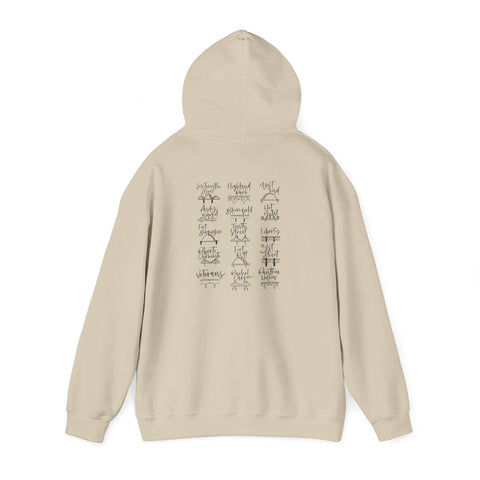 Pittsburgh Bridges Doodle - Unisex Heavy Blend™ Hooded Sweatshirt Hoodie - YinzerShop