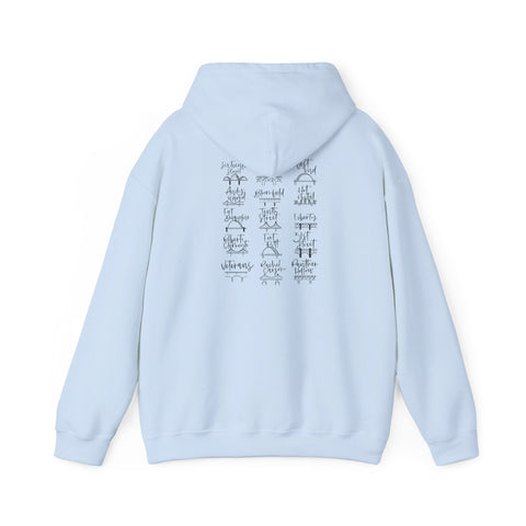 Pittsburgh Bridges Doodle - Unisex Heavy Blend™ Hooded Sweatshirt Hoodie - YinzerShop