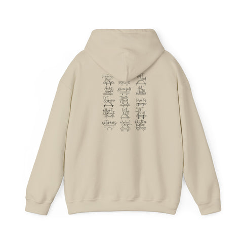 Pittsburgh Bridges Doodle - Unisex Heavy Blend™ Hooded Sweatshirt Hoodie - YinzerShop