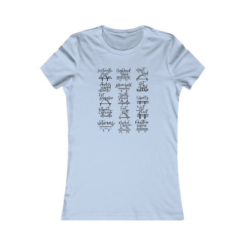 Pittsburgh Bridges Doodle - Women's Favorite Tee T-Shirt - YinzerShop