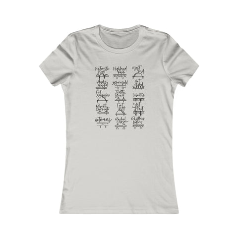 Pittsburgh Bridges Doodle - Women's Favorite Tee T-Shirt - YinzerShop