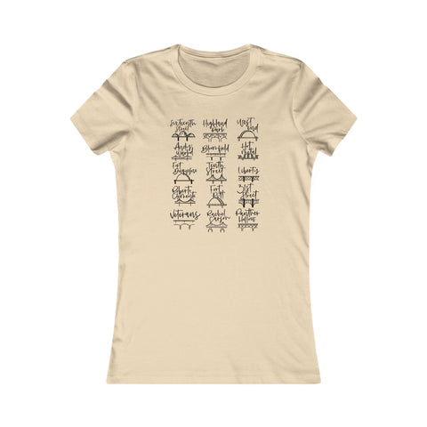 Pittsburgh Bridges Doodle - Women's Favorite Tee T-Shirt - YinzerShop