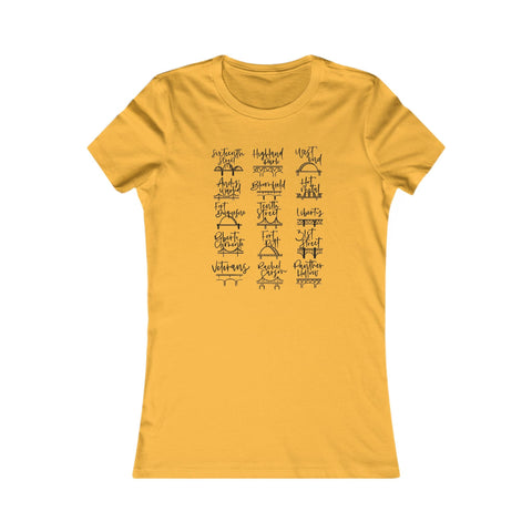 Pittsburgh Bridges Doodle - Women's Favorite Tee T-Shirt - YinzerShop