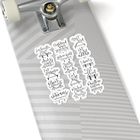Pittsburgh Bridges Stickers – Kiss-Cut Vinyl Decal Art with Glossy Finish Paper Products - YinzerShop