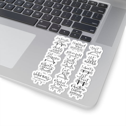 Pittsburgh Bridges Stickers – Kiss-Cut Vinyl Decal Art with Glossy Finish Paper Products - YinzerShop