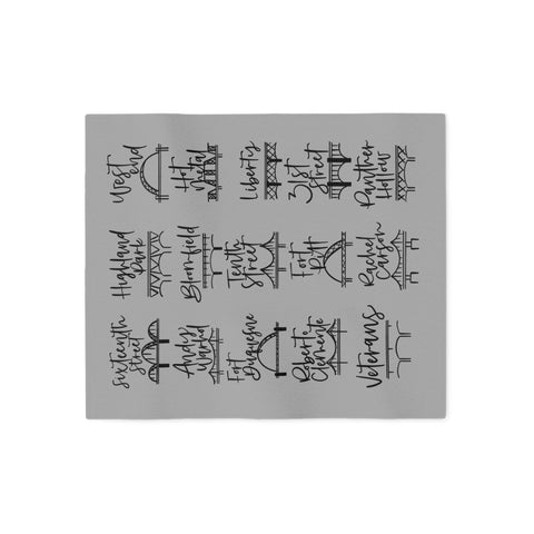 Pittsburgh Bridges Sweatshirt Blanket Home Decor - YinzerShop