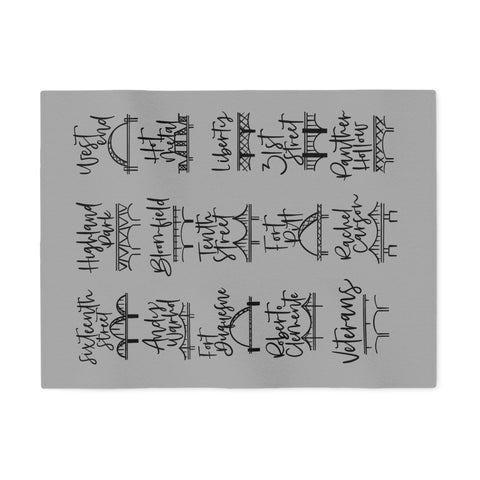 Pittsburgh Bridges Sweatshirt Blanket Home Decor - YinzerShop