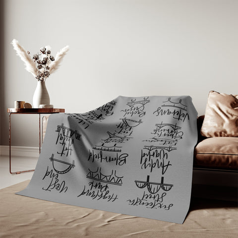 Pittsburgh Bridges Sweatshirt Blanket Home Decor - YinzerShop