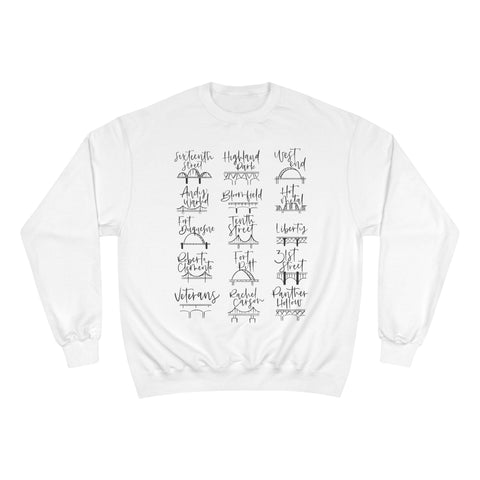 Pittsburgh Bridges Sweatshirt - Champion Crewneck Shirt With Double Dry Technology Sweatshirt - YinzerShop