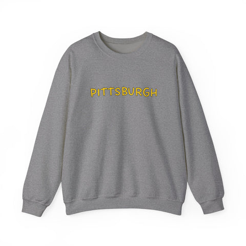 Pittsburgh Bubble Letters - Heavy Blend™ Crewneck Sweatshirt Sweatshirt - YinzerShop