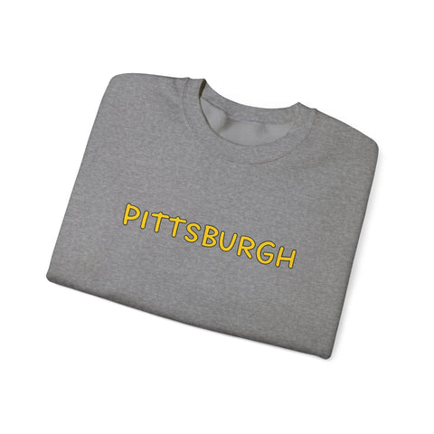 Pittsburgh Bubble Letters - Heavy Blend™ Crewneck Sweatshirt Sweatshirt - YinzerShop
