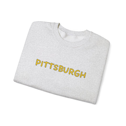 Pittsburgh Bubble Letters - Heavy Blend™ Crewneck Sweatshirt Sweatshirt - YinzerShop