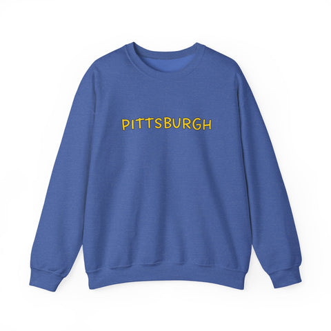 Pittsburgh Bubble Letters - Heavy Blend™ Crewneck Sweatshirt Sweatshirt - YinzerShop
