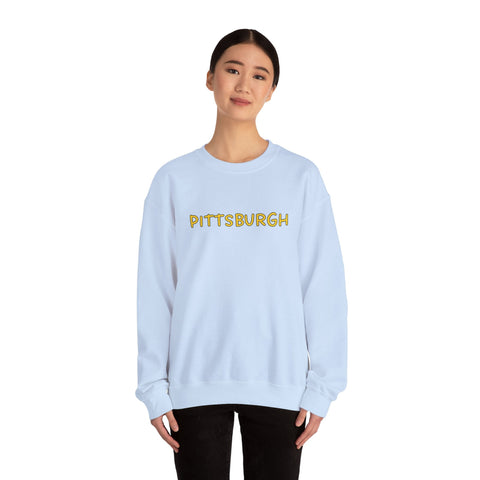 Pittsburgh Bubble Letters - Heavy Blend™ Crewneck Sweatshirt Sweatshirt - YinzerShop