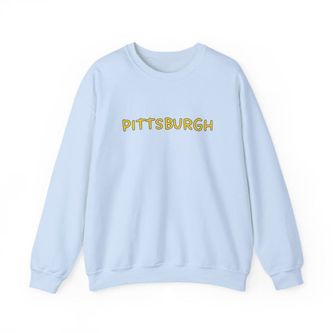 Pittsburgh Bubble Letters - Heavy Blend™ Crewneck Sweatshirt Sweatshirt - YinzerShop