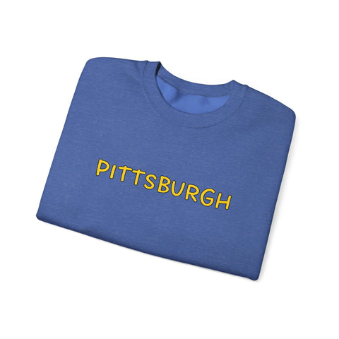 Pittsburgh Bubble Letters - Heavy Blend™ Crewneck Sweatshirt Sweatshirt - YinzerShop