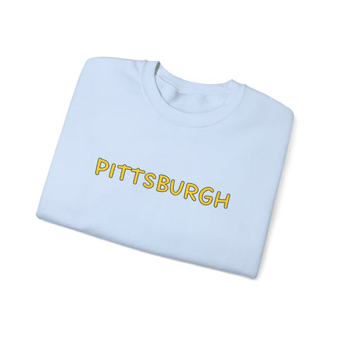 Pittsburgh Bubble Letters - Heavy Blend™ Crewneck Sweatshirt Sweatshirt - YinzerShop