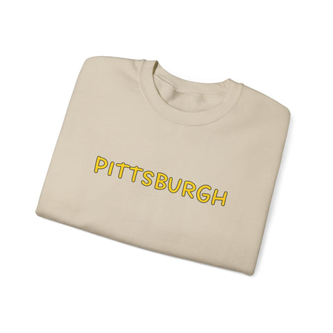Pittsburgh Bubble Letters - Heavy Blend™ Crewneck Sweatshirt Sweatshirt - YinzerShop