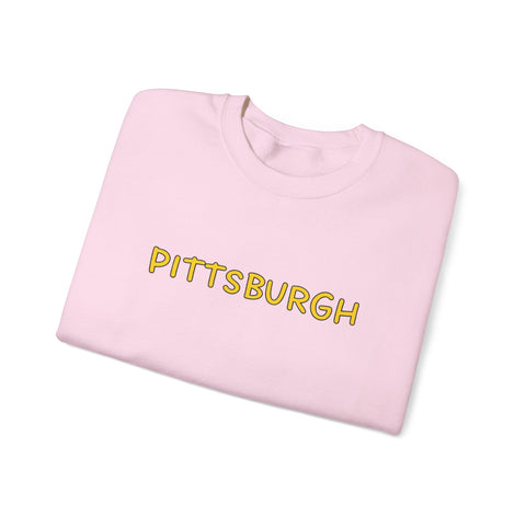 Pittsburgh Bubble Letters - Heavy Blend™ Crewneck Sweatshirt Sweatshirt - YinzerShop