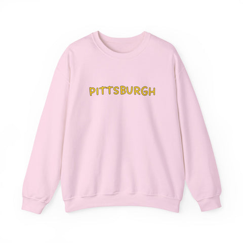 Pittsburgh Bubble Letters - Heavy Blend™ Crewneck Sweatshirt Sweatshirt - YinzerShop