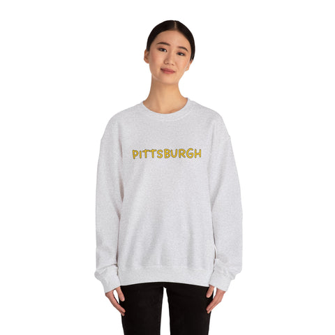 Pittsburgh Bubble Letters - Heavy Blend™ Crewneck Sweatshirt Sweatshirt - YinzerShop