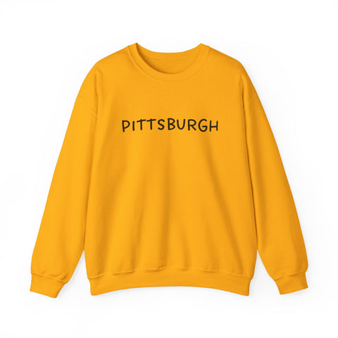 Pittsburgh Bubble Letters - Heavy Blend™ Crewneck Sweatshirt Sweatshirt - YinzerShop